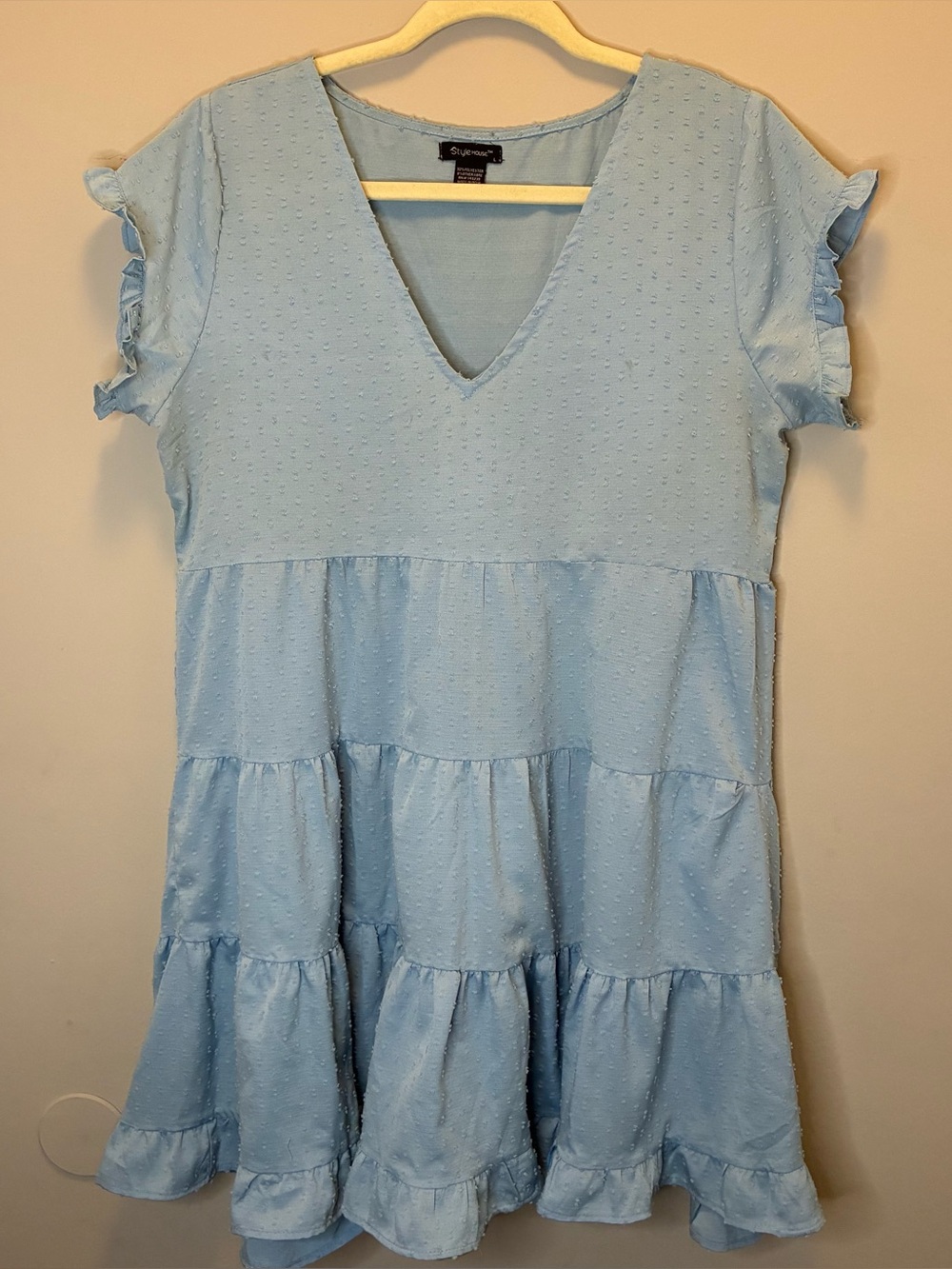 Light Blue Tiered Dress